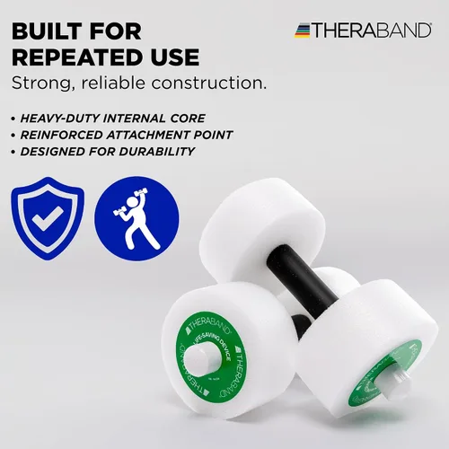 Miniatura 8 de THERABAND Water Weights, Aquatic Dumbbells for Pool Fitness, 2 Foam Weights with Padded Grip for Water Aerobics, Therapy, Workouts, Pool Exercise