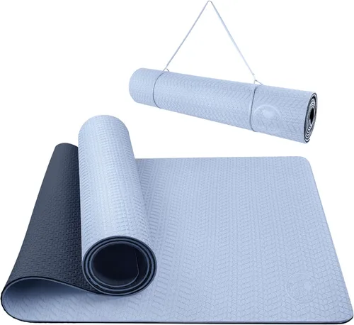 IUGA Tapete de yoga antideslizante y antidesgarros, ecológico, tapete de yoga caliente, tapete grueso para entrenamiento y ejercicio para yoga,