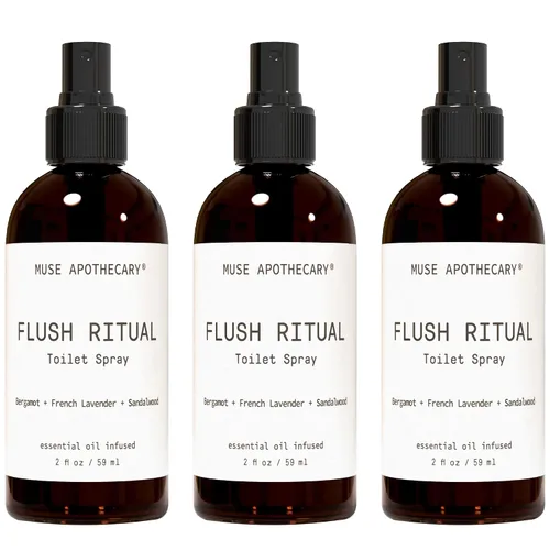 Miniatura 26 de Muse Apothecary Flush Ritual - Aerosol para inodoro aromático y refrescante, usar antes de ir, 2 onzas, infundido con aceites esenciales naturales