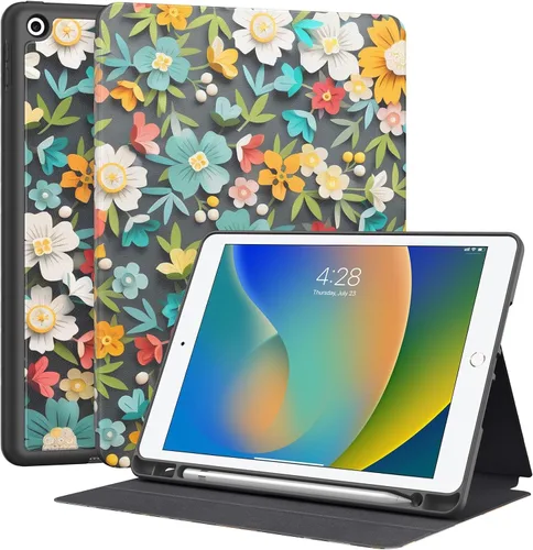 Miniatura 14 de Supveco Funda para iPad de 9ª/8ª/7ª Generación 10.2 pulgadas (Modelo 2021/2020/2019) con Soporte para Lápiz, Funda Folio Premium con Soporte