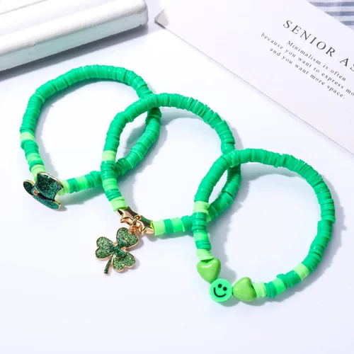 Miniatura 193 de Surfer Heishi - Pulseras apilables para mujer, apilables, de vinilo arcoíris, disco de arcilla, pulseras elásticas para la amistad, joyería bohemia