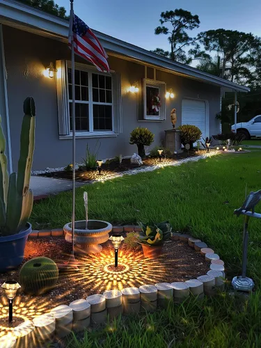 Miniatura 8 de SOLPEX - Luces solares para caminos de jardín, decoración de luces solares para jardín, iluminación impermeable de paisaje alimentada por energía