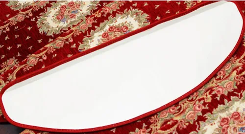 Miniatura 5 de KEYAMA Alfombra de acrílico para interiores, diseño floral, antideslizante, cinta libre - 9 pulgadas de ancho x 30 pulgadas de largo, rojo 059