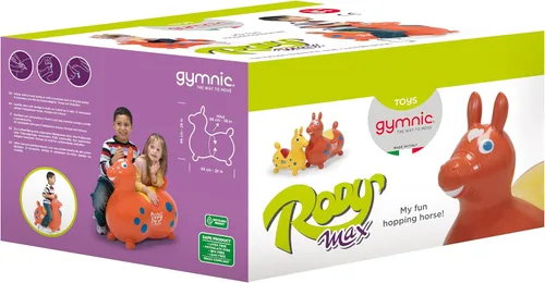 Miniatura 9 de GYMNIC - Caballo de rebote Rody, caballo de salto para niños pequeños, caballo inflable, animales hinchables para niños pequeños y niños, juguetes