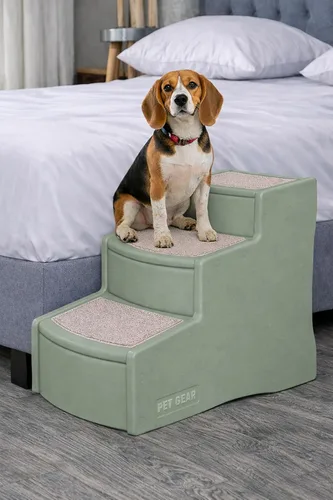 Miniatura 14 de Pet Gear, Escalera para Perros de 3 Peldaños; Perros y Gatos., Chocolate