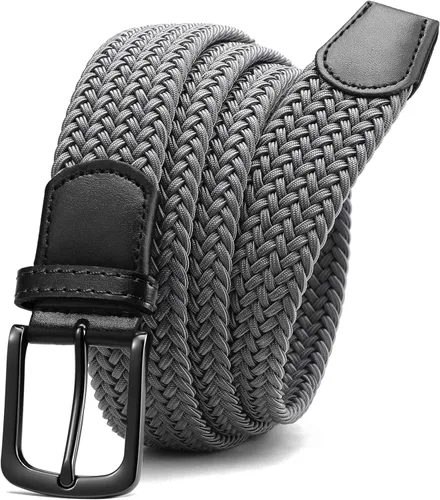 Miniatura 10 de CHAOREN Cinturón para hombre, cinturón de golf trenzado elástico para hombres de 1 3/8 pulgadas, regalo para pantalones de golf, pantalones cortos