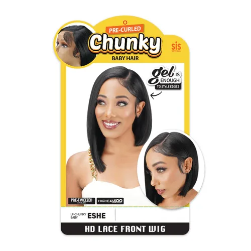 Miniatura 4 de Zury Sis Chunky Pelo Sintético Hd Encaje Frontal Peluca - Eshe (1)