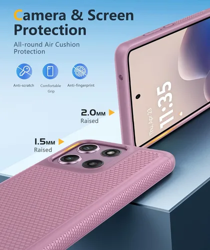Miniatura 775 de FNTCASE Funda para iPhone 17 Pro: Fundas delgadas translúcidas de color azul claro compatibles con MagSafe, protección completa de la cámara