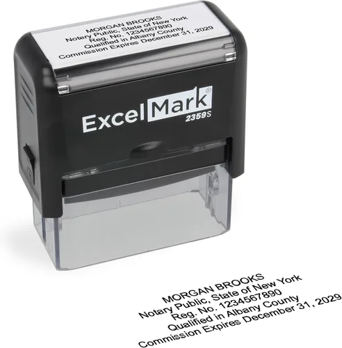 Miniatura 53 de ExcelMark Sello Notarial para los 50 Estados - Sello Oficial del Estado - Texas Negro