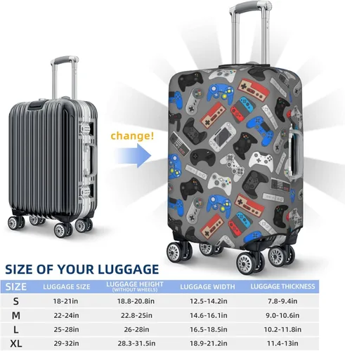 Miniatura 3 de Futterya Funda para equipaje de viaje, protector de maleta marina con estrellas de mar de verano, fundas de equipaje lavables, driver de videojuegos