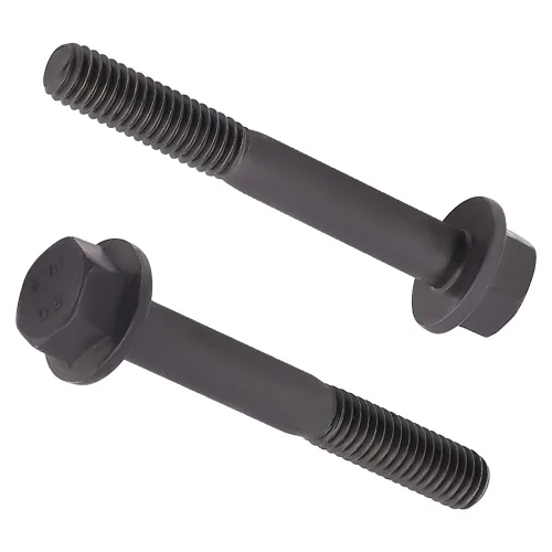 Miniatura 9 de M12-1.75 x 50 mm (6 piezas) Tornillos de perno hexagonal con brida acabado negro óxido, grado 10.9 acero de aleación, perno de cabeza de arandela