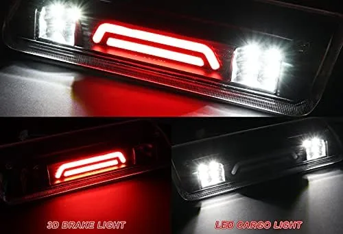 Miniatura 5 de Repuesto para Ford F150 F-150 2004 - 2008 / 2004 - 2008 Ford Lobo / Lincoln Mark LT rojo/blanco LED humo lente alta montaje tercera luz de freno