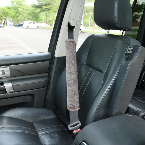 Miniatura 8 de Amooca Funda universal para cinturón de seguridad de piel sintética suave para automóvil, camión, SUV, avión, almohadilla para cinturón de seguridad