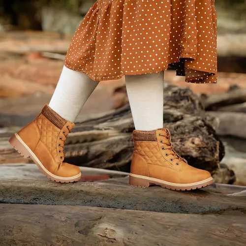 Miniatura 6 de Adokoo Botas para mujer, impermeables, para otoño e invierno, botas de combate negras para nieve, con cordones, antideslizantes, para senderismo