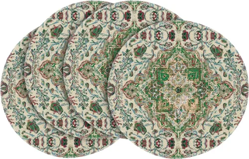 Miniatura 16 de Artoid Mode Juego de 4 manteles individuales estilo boho de plata, 30x46 cm rústicos de estilo granja para decoración mágica de mesa de otoño