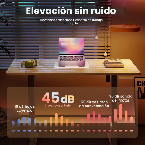 Miniatura 7 de HUANUO Escritorio eléctrico pequeño de pie de 32 pulgadas de altura ajustable, 4 ajustes de altura de memoria, escritorio de pie para oficina
