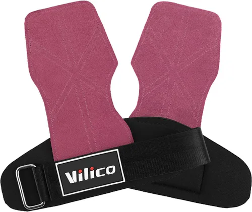 Miniatura 9 de Guantes de cuero para levantamiento de pesas, correas de muñeca para levantamiento de pesas, correas de levantamiento de pesas ajustables, agarre