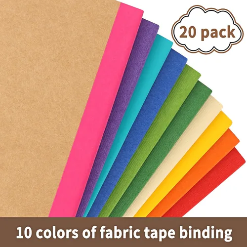 Miniatura 4 de EOOUT Paquete de 20 Cuadernos A5 de Papel Kraft, Diario Rayado a Granel con Lomo Arcoíris, 10 Colores, 60 Páginas de Tapa Blanda, Cuadernos