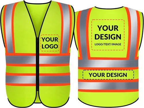 Miniatura 46 de BeautyWill Chaleco de seguridad personalizado con logotipo Clase 2 Chaleco reflectante de alta visibilidad Chaleco de trabajo protector
