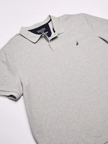 Miniatura 3 de Nautica playera polo clásica de mangas cortas, color sólido, para hombre