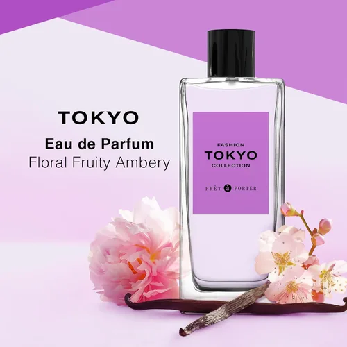 Miniatura 7 de Pret à Porter City Collection Tokyo Eau de Parfum 3.4 fl oz (Paquete de 1), Notas de Flor de Cerezo, Peonía y Ámbar, Fragancia para Mujer, De Larga
