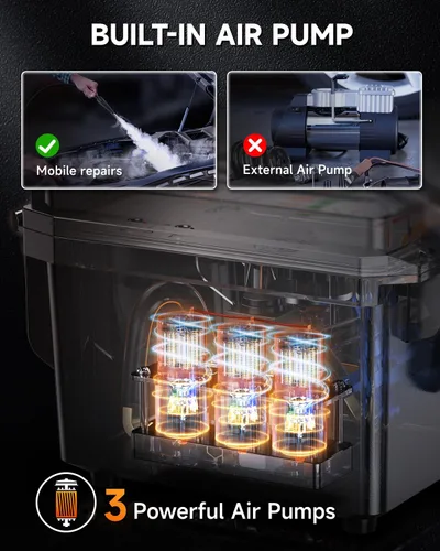 Miniatura 3 de ANCEL Máquina de humo automotriz L8000 Probador de fugas de diagnóstico de modo dual para sistemas EVAP y Turbo Bomba de aire integrada y LCD a