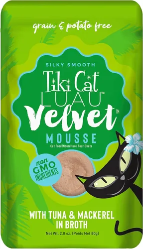 Miniatura 18 de Tiki Cat Luau Velvet Mousse, pollo y salmón en caldo, nutrición completa para una dieta equilibrada, comida húmeda para gatos para todas las etapas