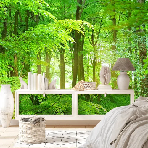 Miniatura 4 de SIGNFORD - Papel tapiz de diseño de bosque, removible para dormitorio o sala de estar, 100 x 144 pulgadas Bosque1-1911-m17