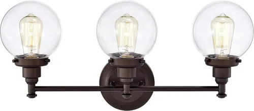 Miniatura 3 de Chloe Lighting Milo - Accesorio de tocador de baño de bronce aceitado de 3 luces de transición de 24 pulgadas de ancho