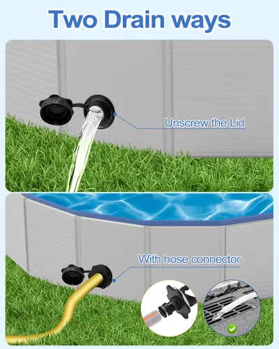 Miniatura 5 de Piscina para perros grandes, plegable de plástico para perros, antideslizante (47.2 x 12 pulgadas)