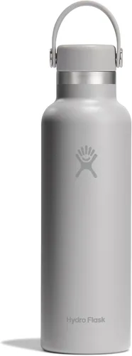 Hydro Flask Botella de agua de acero inoxidable aislado, antiderrames, a prueba de fugas en gris abedul de 21 onzas