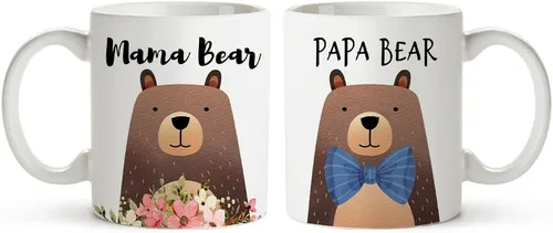 Miniatura 7 de Fatbaby Tazas de café para papá y mamá, regalos del día del padre para mamá y papá, regalo de San Valentín, Navidad, baby shower, para nuevos