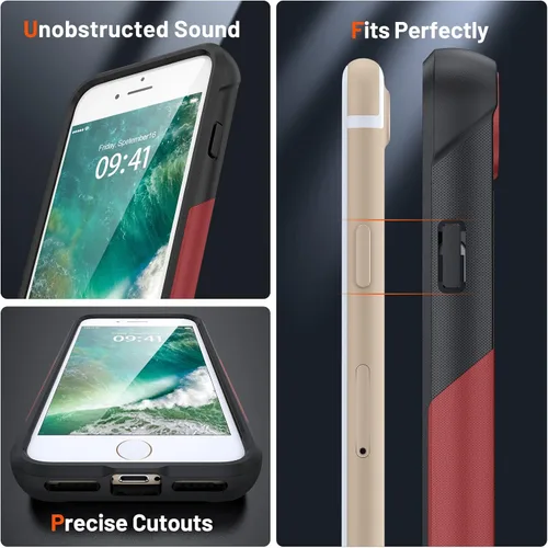 Miniatura 407 de Jeylly Funda para iPhone SE/Funda para iPhone 5S, Exterior de Plástico Duro que Absorbe Golpes + Interior de Silicona de Goma Defensor contra