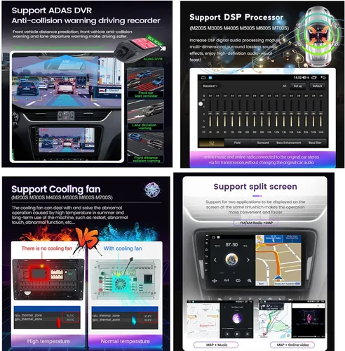 Miniatura 6 de Android 11 Doble DIN 9 '' pantalla táctil estéreo para coche Chevrolet Sail 2015-2018 Unidad principal reproductor multimedia soporte DSP, AM, FM