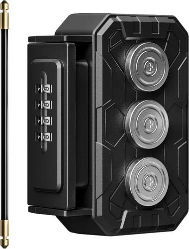 Miniatura 10 de Caja magnética para llaves oculta, almacenamiento magnético para llaves debajo del automóvil, caja de llaves oculta impermeable para exteriores