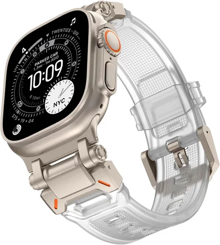 Miniatura 14 de KADES Correa deportiva resistente de TPU para Apple Watch Ultra 3/2/1 de 1.929 in, conectores metálicos para Apple Watch Series 11/10/SE3 de 1.81