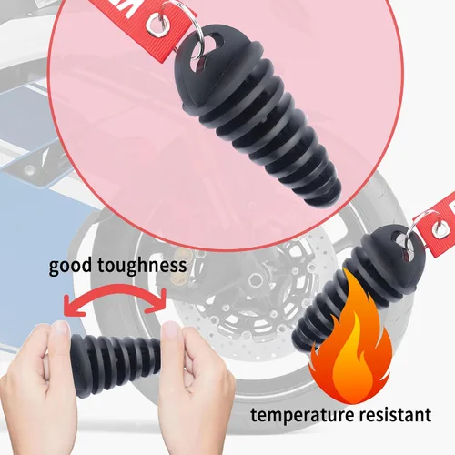 Miniatura 4 de 2 tapones de escape de motocicleta de 0.6 a 1.5 pulgadas, silenciador de escape de goma para motocicleta, tubo de escape de 2 tiempos, accesorios