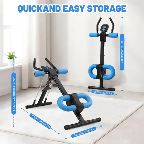 Miniatura 6 de Máquina de abdominales, máquina de entrenamiento abdominal ajustable para entrenamiento de abdominales en casa, entrenamiento abdominal