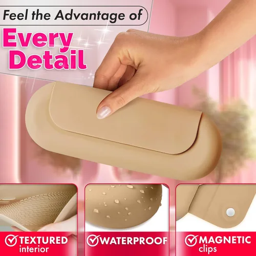 Miniatura 4 de Soporte de silicona para brochas de maquillaje de viaje: elegante bolsa de maquillaje de silicona de 8.3 pulgadas, bolsa de maquillaje de viaje