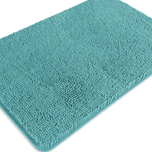 Miniatura 328 de Alfombra de baño pequeña de 12 x 18 pulgadas, lavable y absorbente, antideslizante, alfombra de baño de felpilla gruesa y suave para baño, ducha