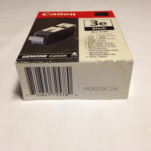 Miniatura 7 de Canon BCI-3e Depósito de tinta negra compatible con iP5000, iP4000R, iP4000, iP3000, i860, MP780, MP760, MP750, i850, i560, i550, S750, S630, S600