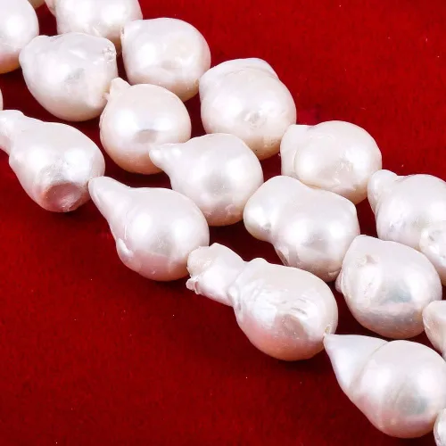 Miniatura 9 de Perlas Barrocas Naturales Irregulares Cultivadas en Agua Dulce Perla Suelta para Elaboración de Collares, Pendientes, Joyería para Mujeres DIY 36 cm