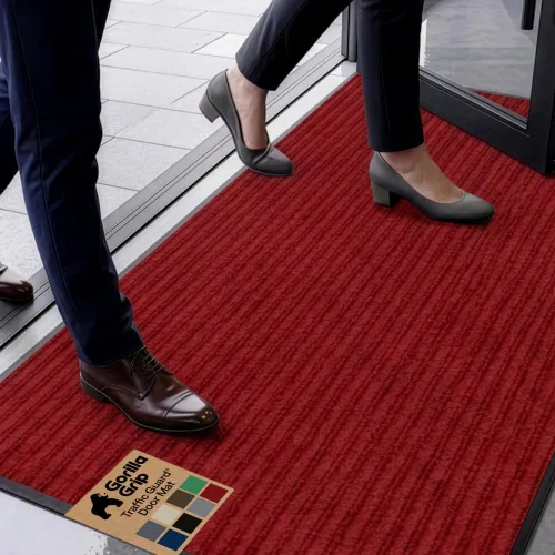 Miniatura 11 de GORILLA GRIP Tapete impermeable para puerta de protección de tráfico, tapetes de entrada resistentes, respaldo fuerte, alfombras comerciales
