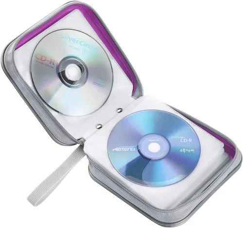 Miniatura 5 de Siveit Funda para CD, capacidad para 40 unidades, para CD/DVD, cartera, de plástico duro, DVD, carpetas de almacenamiento para automóvil, hogar