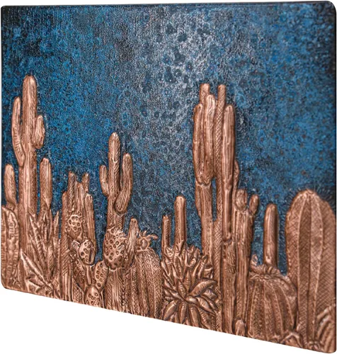 Miniatura 5 de Protector contra salpicaduras de cocina, salpicadero de cobre con símbolo del suroeste, panel de cobre personalizado, azulejos de cobre hechos a