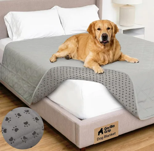 Miniatura 11 de GORILLA GRIP® Manta impermeable para perro, funda de sofá a prueba de fugas para perros, parte trasera de agarre de silicona, protege el sofá
