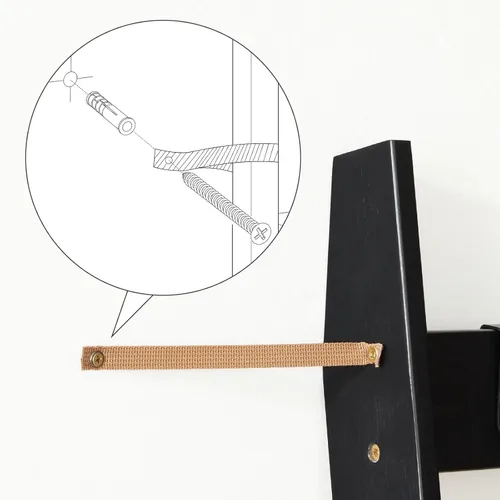 Miniatura 8 de HOOBRO Escalera para Mantas para Sala de Estar y Dormitorio, Toallero Inclinado contra la Pared de 5 Niveles para Baño, Estante de Escalera