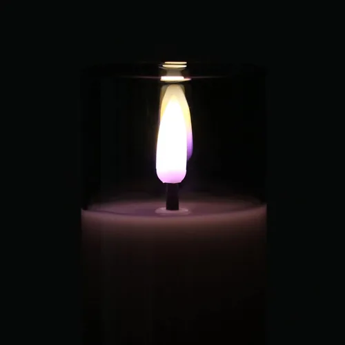 Miniatura 3 de Rhytsing Velas LED de vidrio que funcionan con pilas, velas delgadas sin llama con control remoto, luz blanca cálida, 8 baterías incluidas, D 2 Gris