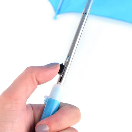 Miniatura 5 de BG Sombrilla ligera de color sólido para niños con silbato novedoso (azul)
