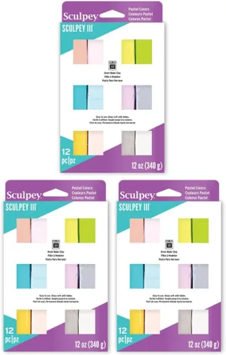 Miniatura 8 de Sculpey III 12 colores clásicos de arcilla polimérica para hornear, no tóxica, 12 oz., ideal para modelado, escultura, vacaciones, bricolaje